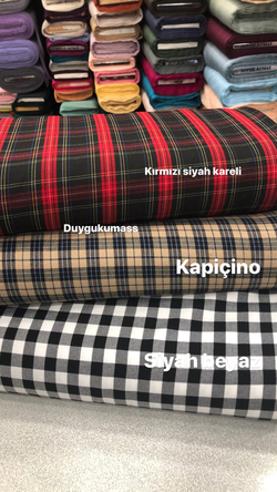Kapiçino Ekose Gabardin Kumaş