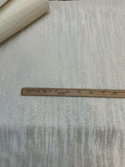 Kapuçino Çizgili Ağaç Kabuğu Desen İpek Şönil Pike