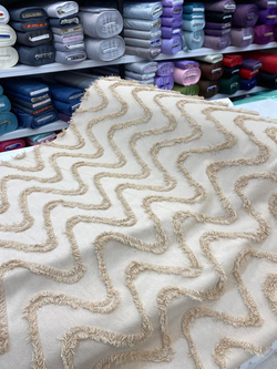 Kapuçino Su Dalgası Desen Püsküllü Hera Pike