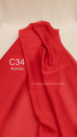 Kırmızı C34 Janjan Şifon