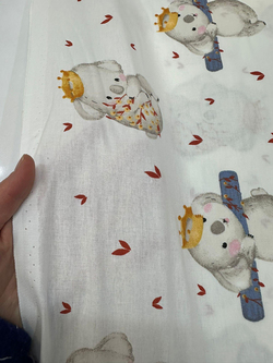 Kırmızı Detaylı Sevimli Koala Desen Akfil D1950