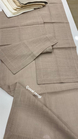 Köşe Çevrili Linen Kumaş Salon Set