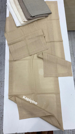 Köşe Çevrili Linen Kumaş Salon Set