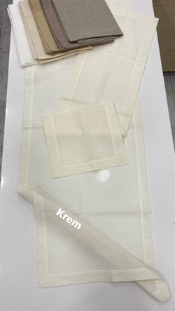 Köşe Çevrili Linen Kumaş Salon Set