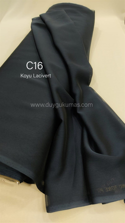 Koyu Lacivert C16 Janjan Şifon