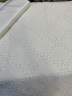 Krem D1550 Baklava Desen Püskül Detaylı Limi Pike 