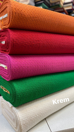 Krem Düz Renk Tüvit Kumaş