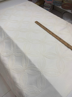 Krem Geometrik Yonca Desen Hera Pike