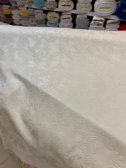 Krem Şamdan Desen Etuval İpek Şönil Pike Kumaş