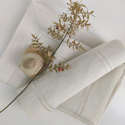 Linen Kumaş Salon Set Çerçeve Nakış Detaylı