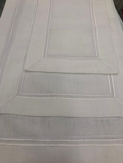 Linen Kumaş Salon Set Çerçeve Nakış Detaylı