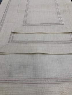 Linen Kumaş Salon Set Çerçeve Nakış Detaylı