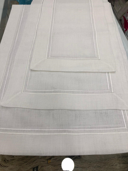 Linen Kumaş Salon Set Çerçeve Nakış Detaylı