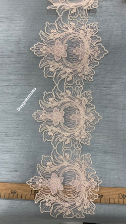 Lotus Desen (İnce) Fransız Güpürü (Metre ile)