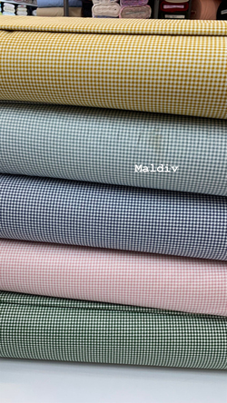 Maldiv Mavi Mini Kareli Poplin (240 Cm Enli)