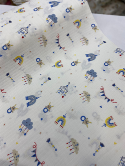 Mavi Bulut Dönence Baby Desenli Müslin Bezi D115