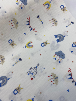 Mavi Bulut Dönence Baby Desenli Müslin Bezi D115