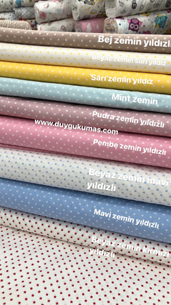 Mini Yıldız Desen Poplin