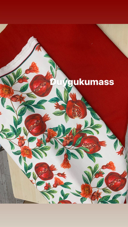Nar Dijital Desen Kumaş