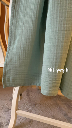 Nil Yeşili Multi Müslin Hazır Örtü