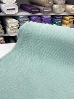Nil Yeşili Multi Müslin Kumaş ( 240 CM Enli)