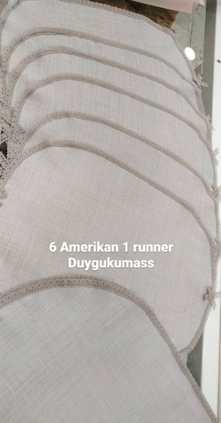 Oval Runner ve 6 lı Amerikan Servis Seti