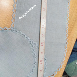 Papatya Desen Güpür Detaylı Oda Takımı DK 102 nolu Şablon ve İpler Dahil
