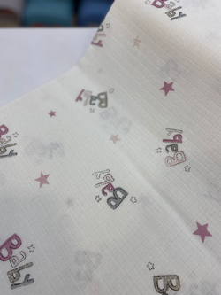 Pembe Baby Yazılı Desenli Müslin Bezi D98