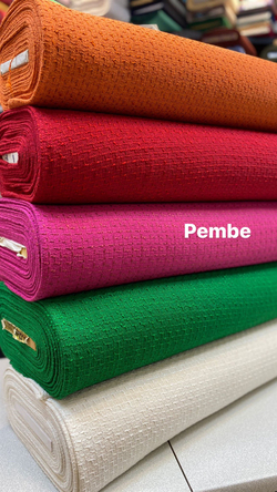 Pembe Düz Renk Tüvit Kumaş