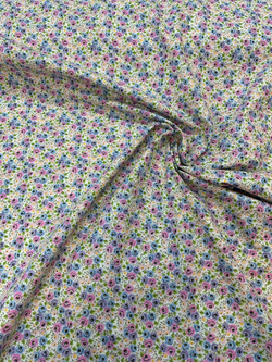 Pembe Mor Mini Güller Desen Poplin D710