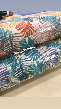 Renkli Yapraklar Desen Duck keteni