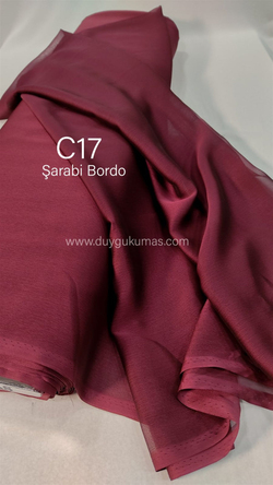 Şarabi Bordo C17 Janjan Şifon