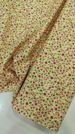 Sarı Çıtır Çiçek D103 Desenli Poplin