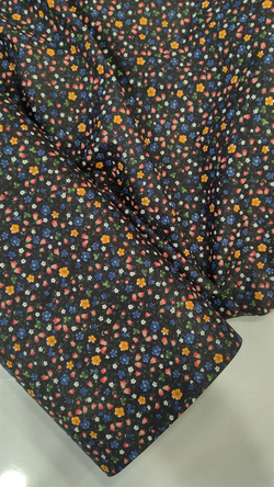 Siyah Çıtır Çiçek D103 Desenli Poplin