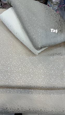Taş Rengi Mini Çiçek Desen Etuval Şönil Pike