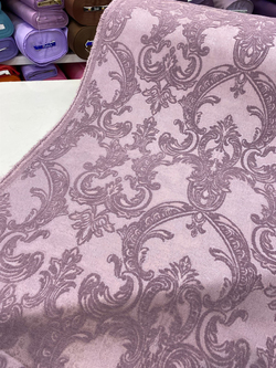 Violet Şamdan Desen Etuval İpek Şönil Pike Kumaş