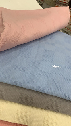 Waffle Desen Organik Pamuk Bambu Pike Kumaşı
