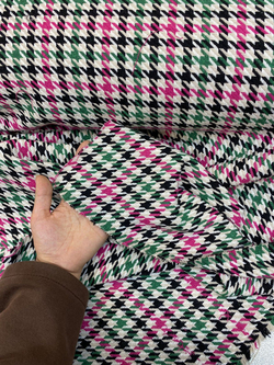 Yeşil Pembe KazayağıTüvit Kumaş
