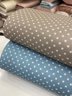 Yıldızlı Linen Kumaş