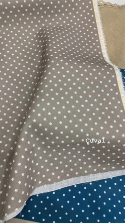 Yıldızlı Linen Kumaş