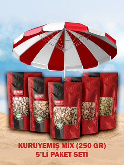  Kuruyemiş Mix 250 gr 5'li paket seti 