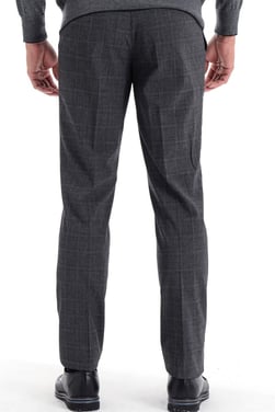  Morven Erkek Ekose Slimfit Pantolon Siyah