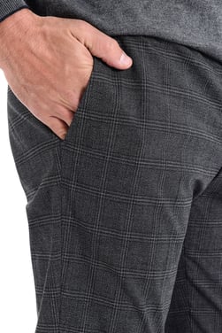  Morven Erkek Ekose Slimfit Pantolon Siyah