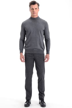  Morven Erkek Ekose Slimfit Pantolon Siyah