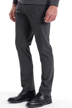 Morven Erkek Ekose Slimfit Pantolon Siyah