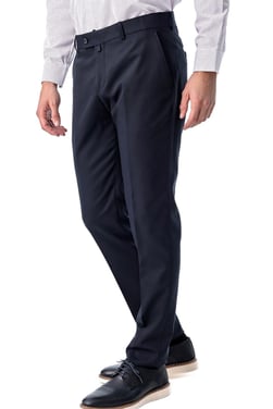  Morven Erkek Lacivert Jakarlı Slim Fit Yan Cep Kumaş Pantolon