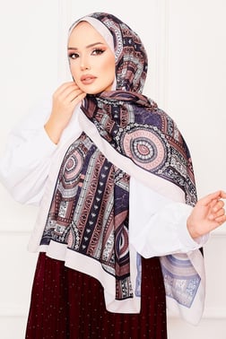 Platon Desenli Soft Şal -18