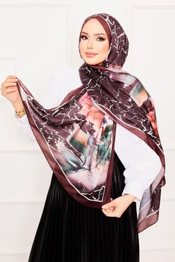 Yaprak Desen Soft Şal -5