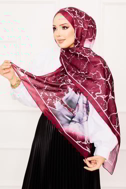 Yaprak Desen Soft Şal -7