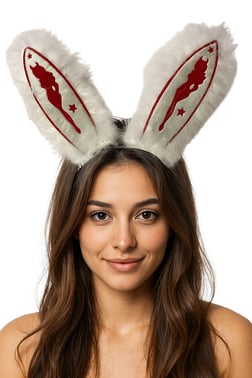 Cadılar Bayramı Halloween Beyaz Tavşan Kız Parti Taçı Parti Aksesuarı